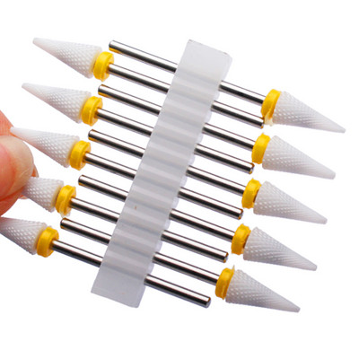 10 vnt karbido manikiūro pjaustytuvų rinkinys nagų grąžtai, gelio lako valiklis, pjoviklis Keraminės braškės nagams elektrinės dildės įrankiai