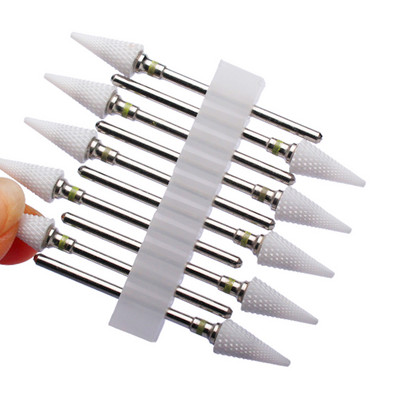 10 vnt karbido manikiūro pjaustytuvų rinkinys nagų grąžtai, gelio lako valiklis, pjoviklis Keraminės braškės nagams elektrinės dildės įrankiai