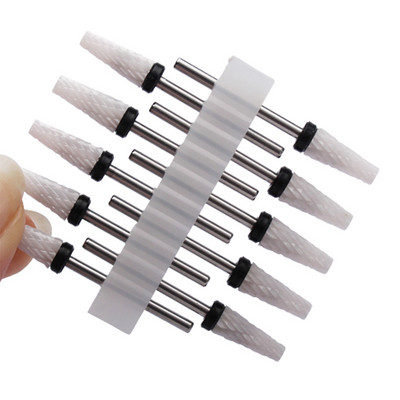 10 vnt karbido manikiūro pjaustytuvų rinkinys nagų grąžtai, gelio lako valiklis, pjoviklis Keraminės braškės nagams elektrinės dildės įrankiai