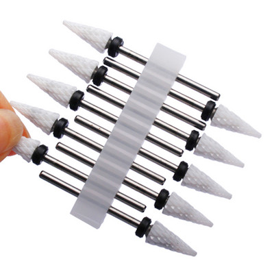 10 vnt karbido manikiūro pjaustytuvų rinkinys nagų grąžtai, gelio lako valiklis, pjoviklis Keraminės braškės nagams elektrinės dildės įrankiai