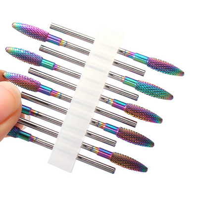 10 vnt karbido manikiūro pjaustytuvų rinkinys nagų grąžtai, gelio lako valiklis, pjoviklis Keraminės braškės nagams elektrinės dildės įrankiai