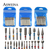 50 vnt deimantinio nagų grąžto frezavimo pjoviklis manikiūrui Elektriniai pjovimo antgaliai Nagai Priedai Nagų įrankių rinkiniai