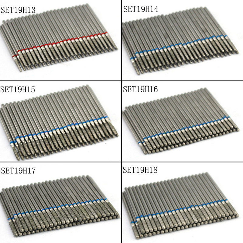 50 vnt deimantinio nagų grąžto frezavimo pjoviklis manikiūrui Elektriniai pjovimo antgaliai Nagai Priedai Nagų įrankių rinkiniai
