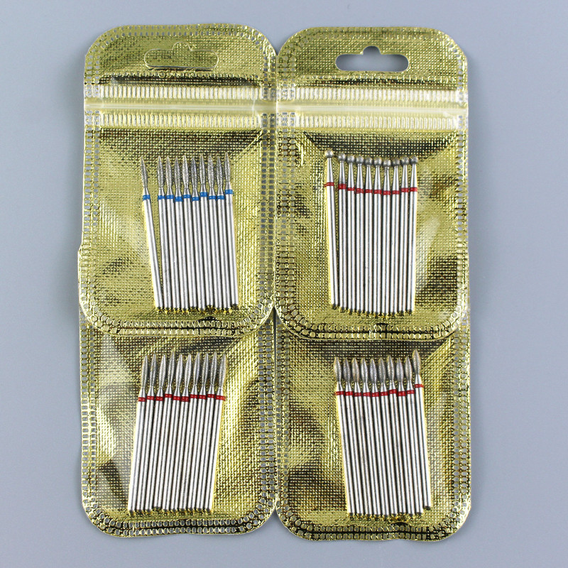 Set glodala od 10 komada Dijamantni kamen Električne bušilice za manikuru Bušilice za nokte Čišćenje zanoktica Dodaci za brušenje Oprema za izradu noktiju