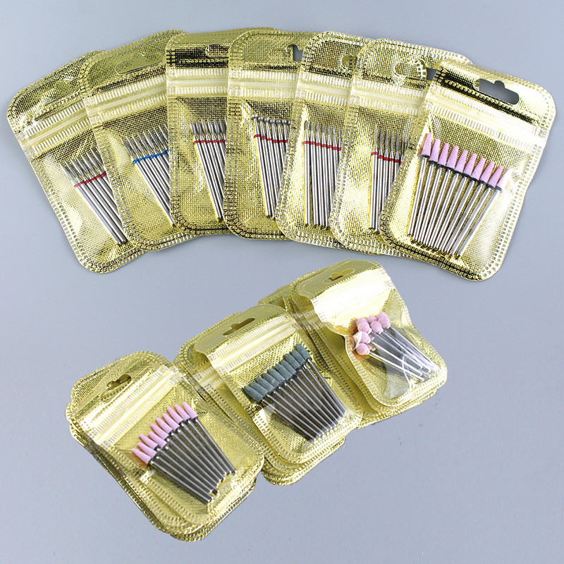 Set glodala od 10 komada Dijamantni kamen Električne bušilice za manikuru Bušilice za nokte Čišćenje zanoktica Dodaci za brušenje Oprema za izradu noktiju