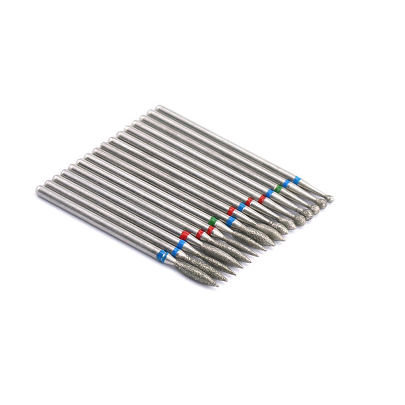 Set glodala od 10 komada Dijamantni kamen Električne bušilice za manikuru Bušilice za nokte Čišćenje zanoktica Dodaci za brušenje Oprema za izradu noktiju