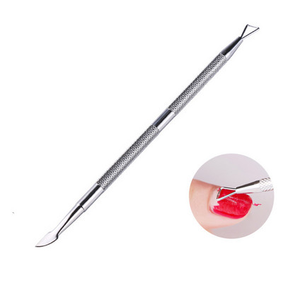 Set de împingere a cuticulelor cu lingură de metal pentru lac de gel pentru manichiură, împingere pentru îndepărtarea pielii moarte, dispozitiv de tuns, dispozitiv pentru îndepărtarea unghiilor, accesorii pentru instrumente pentru arta unghiilor