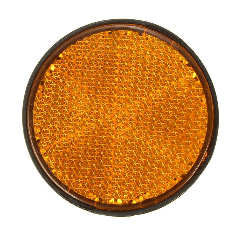 2 db kerek piros fényvisszaverő univerzális motorkerékpár ATV-hez 5,6x0,8 cm és 2 x 2 hüvelykes kerek narancssárga fényvisszaverő univerzális