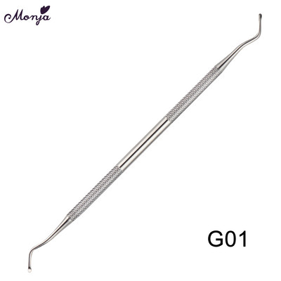 Monja Dvostruki završetak od nehrđajućeg čelika za ispravljanje utora za nokte, turpija za podizanje uraslih noktiju, čista instalacijska alat za pedikuru