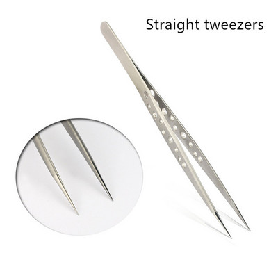 1σετ Nail Art Tools Ανοξείδωτα τσιμπιδάκια Αντιστατική ηλεκτρολυτική Μη μαγνητική τσιμπίδα