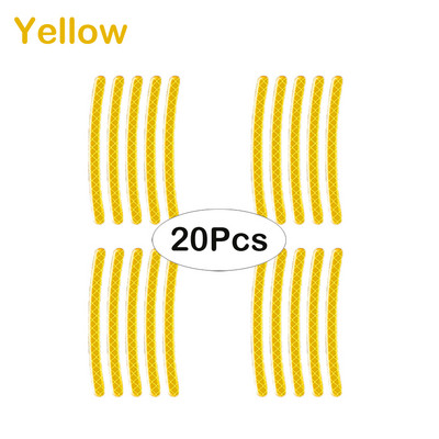 5/10/20/40 бр. Стикер на главината на колелото на автомобила Светлоотразителна лента за мотоциклети Автомобил Нощно шофиране Безопасност Светещ универсален стикер