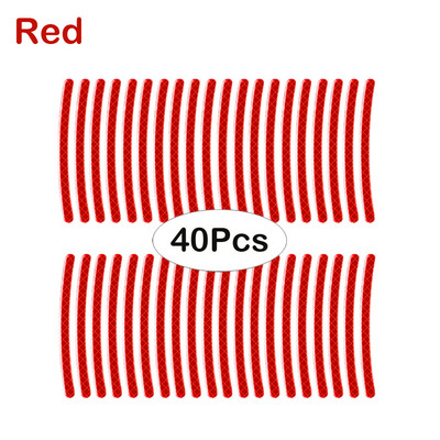 5/10/20/40 бр. Стикер на главината на колелото на автомобила Светлоотразителна лента за мотоциклети Автомобил Нощно шофиране Безопасност Светещ универсален стикер