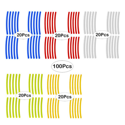 5/10/20/40 бр. Стикер на главината на колелото на автомобила Светлоотразителна лента за мотоциклети Автомобил Нощно шофиране Безопасност Светещ универсален стикер