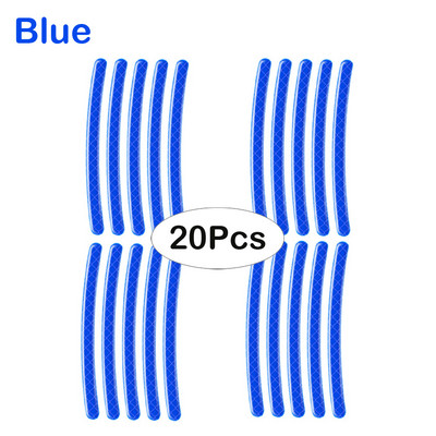 5/10/20/40 бр. Стикер на главината на колелото на автомобила Светлоотразителна лента за мотоциклети Автомобил Нощно шофиране Безопасност Светещ универсален стикер