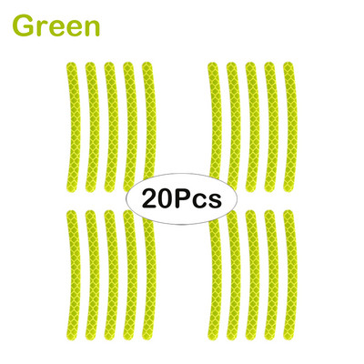 5/10/20/40 бр. Стикер на главината на колелото на автомобила Светлоотразителна лента за мотоциклети Автомобил Нощно шофиране Безопасност Светещ универсален стикер