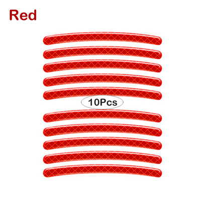 5/10/20/40 бр. Стикер на главината на колелото на автомобила Светлоотразителна лента за мотоциклети Автомобил Нощно шофиране Безопасност Светещ универсален стикер