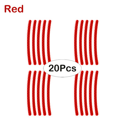 5/10/20/40 бр. Стикер на главината на колелото на автомобила Светлоотразителна лента за мотоциклети Автомобил Нощно шофиране Безопасност Светещ универсален стикер