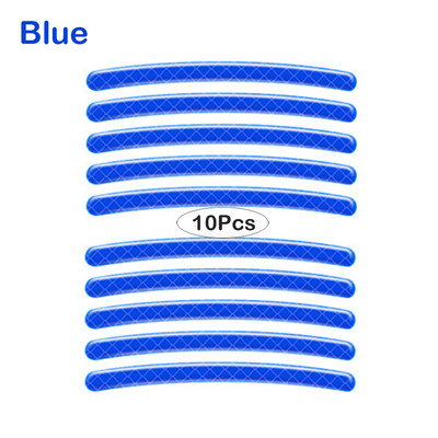 5/10/20/40 бр. Стикер на главината на колелото на автомобила Светлоотразителна лента за мотоциклети Автомобил Нощно шофиране Безопасност Светещ универсален стикер