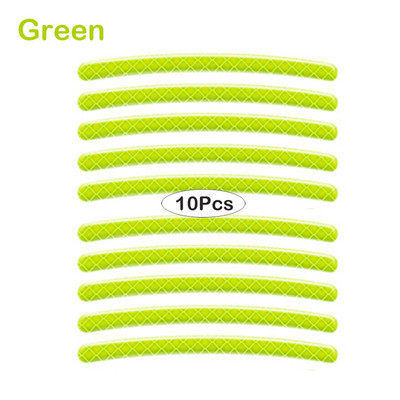 5/10/20/40 бр. Стикер на главината на колелото на автомобила Светлоотразителна лента за мотоциклети Автомобил Нощно шофиране Безопасност Светещ универсален стикер