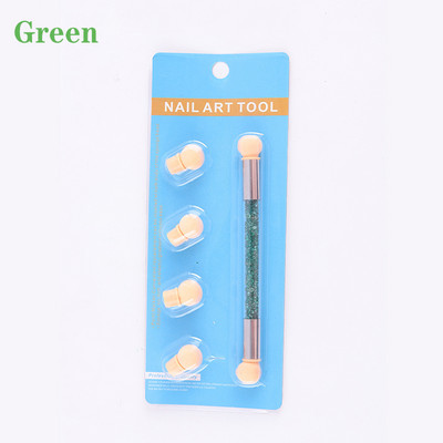 Dvostruke četke za gradijent olovke za nokte 5 boja Drška od akrilnih kamenčića spužva Ombre alati za gradijent noktiju za manikuru