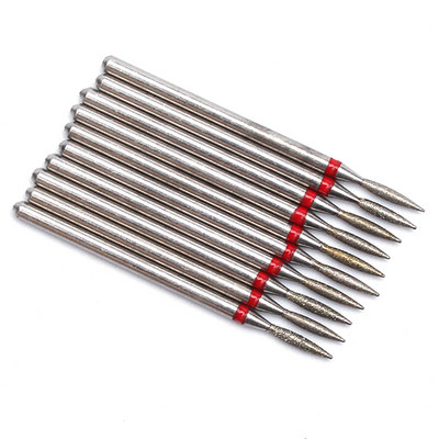 10pc/Set Dijamantno svrdlo za nokte Električna glodala za pedikuru Turpije za manikuru Alat za brušenje zanoktica Dodaci za nokte