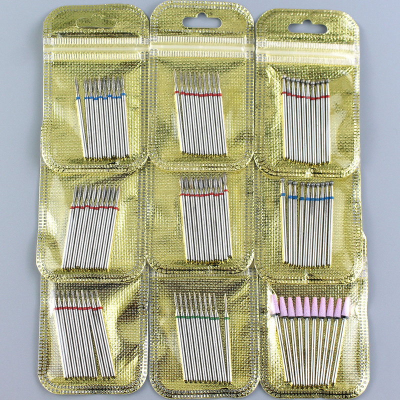 10pc/Set Dijamantno svrdlo za nokte Električna glodala za pedikuru Turpije za manikuru Alat za brušenje zanoktica Dodaci za nokte