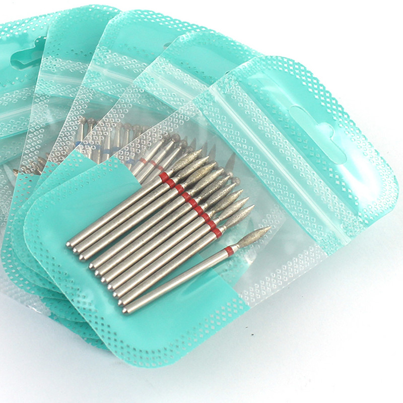 10pc/Set Dijamantno svrdlo za nokte Električna glodala za pedikuru Turpije za manikuru Alat za brušenje zanoktica Dodaci za nokte