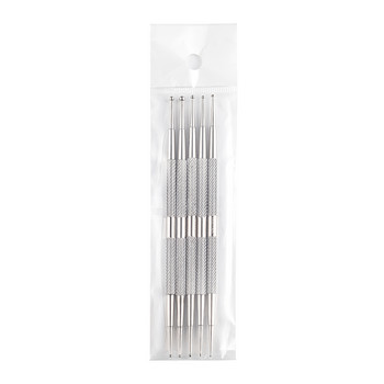 5 бр./компл. Инструменти за маникюр Nail Art Dotting Rhinestone Flower Pen Неръждаема стомана Crystal Dual End Design Рисуване на нокти Инструменти