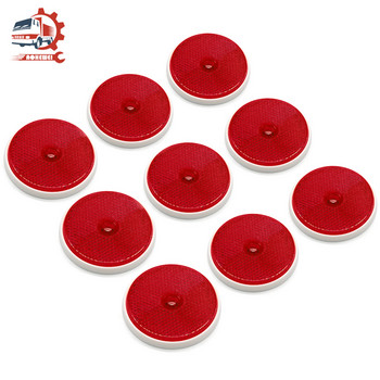 AOHEWEI Reflectors Self Adhesive Side Mark Rear Safety Night-Driving Vehicles Round for Boat Caravan Truck Truck Trailer