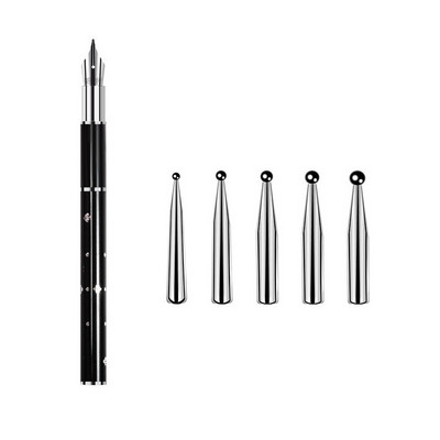 Σιντριβάνι σχεδίασης νυχιών με μεταλλικό στυλό 5 ανταλλακτικές συμβουλές από ανοξείδωτο ατσάλι για μανικιούρ κομμωτηρίου DIY Εργαλεία τέχνης νυχιών