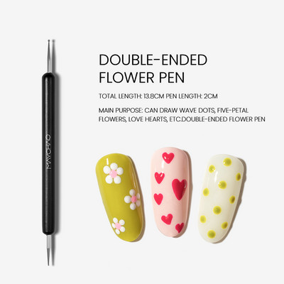 MAYCHAO 1 ΤΕΜ Nail Art Dotting Στυλό με διπλό άκρο Σχέδιο Ζωγραφική Στρας DIY Design Nail Art Dotting Tools Αξεσουάρ μανικιούρ