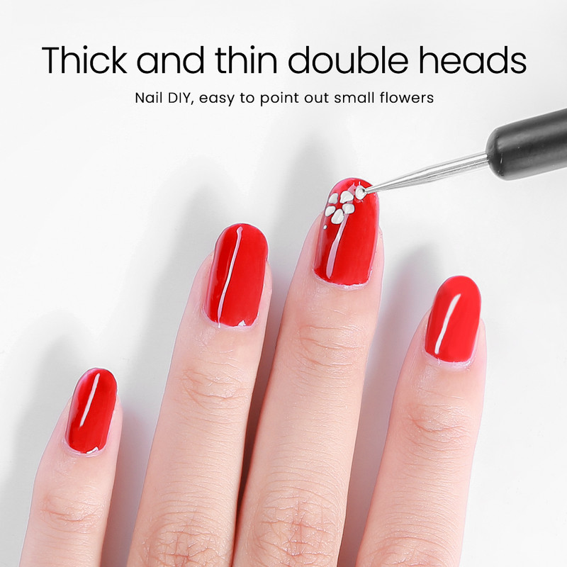 MAYCHAO 1 ΤΕΜ Nail Art Dotting Στυλό με διπλό άκρο Σχέδιο Ζωγραφική Στρας DIY Design Nail Art Dotting Tools Αξεσουάρ μανικιούρ