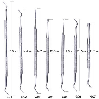 STZ Professional Nail Cuticle Pusher Tools Double Headed Dead Skin Remover Εργαλεία μανικιούρ νυχιών από ανοξείδωτο ατσάλι G01-07