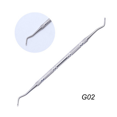 STZ profesionalni alati za potiskivanje zanoktica s dvoglavim alatom za uklanjanje mrtve kože od nehrđajućeg čelika Alati za manikuru noktiju G01-07