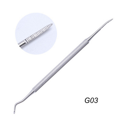 STZ profesionalni alati za potiskivanje zanoktica s dvoglavim alatom za uklanjanje mrtve kože od nehrđajućeg čelika Alati za manikuru noktiju G01-07