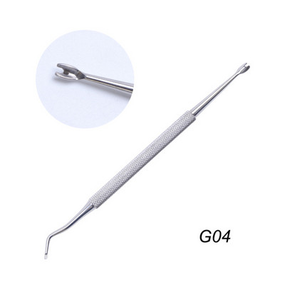 STZ profesionalni alati za potiskivanje zanoktica s dvoglavim alatom za uklanjanje mrtve kože od nehrđajućeg čelika Alati za manikuru noktiju G01-07