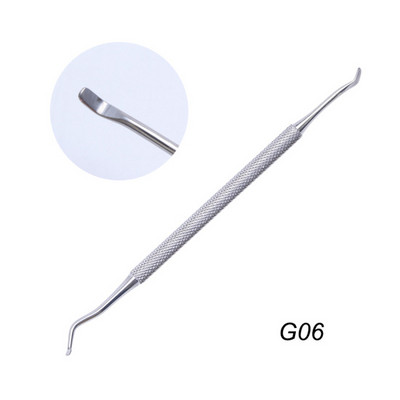 STZ profesionalni alati za potiskivanje zanoktica s dvoglavim alatom za uklanjanje mrtve kože od nehrđajućeg čelika Alati za manikuru noktiju G01-07