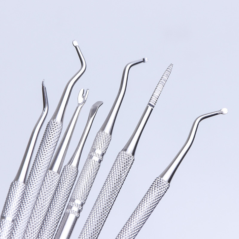 STZ profesionalni alati za potiskivanje zanoktica s dvoglavim alatom za uklanjanje mrtve kože od nehrđajućeg čelika Alati za manikuru noktiju G01-07