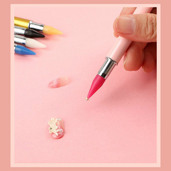 Νέο διπλό κρυστάλλινο στυλό στρας Πολύτιμοι λίθοι Picking Nail Dotting Pen Wax/Ανοξείδωτο ατσάλι Εργαλείο επιλογής στυλό Διαμαντένιο Εργαλείο ζωγραφικής