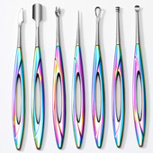 Odstranjivač mrtve kože od nehrđajućeg čelika. Nokti. Gurač zanoktica. Rezač. Vilica. Žlica. Strugač. Manikura za guranje gel laka Dodatak za nokte.