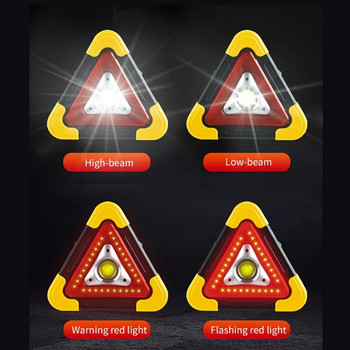 Τριγωνικό φως εργασίας LED αυτοκινήτου Οδική ασφάλεια Ανακλαστική πινακίδα έκτακτης ανάγκης Φωτιστικό συναγερμού βλάβης Φορητό Αξεσουάρ αυτοκινήτου που αναβοσβήνει