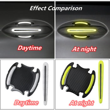 Стикери за дръжката на вратата на автомобила Протектор Светлоотразителни стикери за безопасност Чаша за врата на автомобила Боя Протектор от надраскване Стикери Външни аксесоари