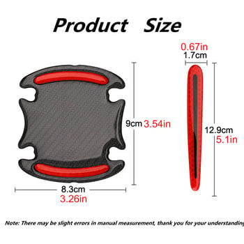 Стикери за дръжката на вратата на автомобила Протектор Светлоотразителни стикери за безопасност Чаша за врата на автомобила Боя Протектор от надраскване Стикери Външни аксесоари