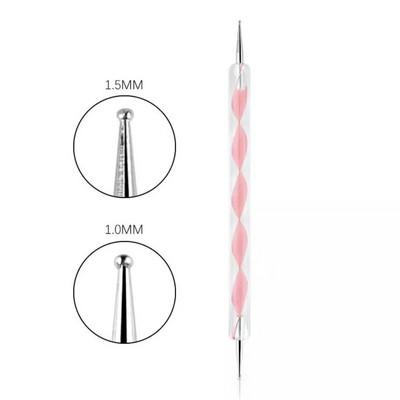 Alat za točkice Vosak Olovka s dvostrukom glavom Rhinestones Zalijepljeni alat za biranje dragulja Branje kristala Nail Art Bočica Bušilica za metal i bojice 2 načina upotrebe