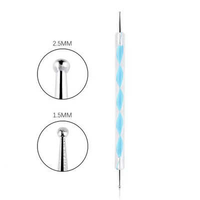 Alat za točkice Vosak Olovka s dvostrukom glavom Rhinestones Zalijepljeni alat za biranje dragulja Branje kristala Nail Art Bočica Bušilica za metal i bojice 2 načina upotrebe