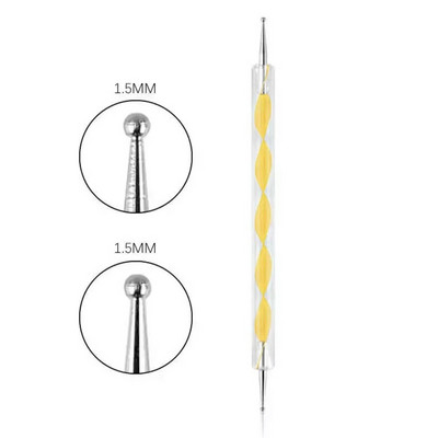 Alat za točkice Vosak Olovka s dvostrukom glavom Rhinestones Zalijepljeni alat za biranje dragulja Branje kristala Nail Art Bočica Bušilica za metal i bojice 2 načina upotrebe