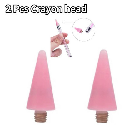 Alat za točkice Vosak Olovka s dvostrukom glavom Rhinestones Zalijepljeni alat za biranje dragulja Branje kristala Nail Art Bočica Bušilica za metal i bojice 2 načina upotrebe