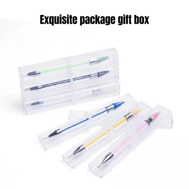 Alat za točkice Vosak Olovka s dvostrukom glavom Rhinestones Zalijepljeni alat za biranje dragulja Branje kristala Nail Art Bočica Bušilica za metal i bojice 2 načina upotrebe