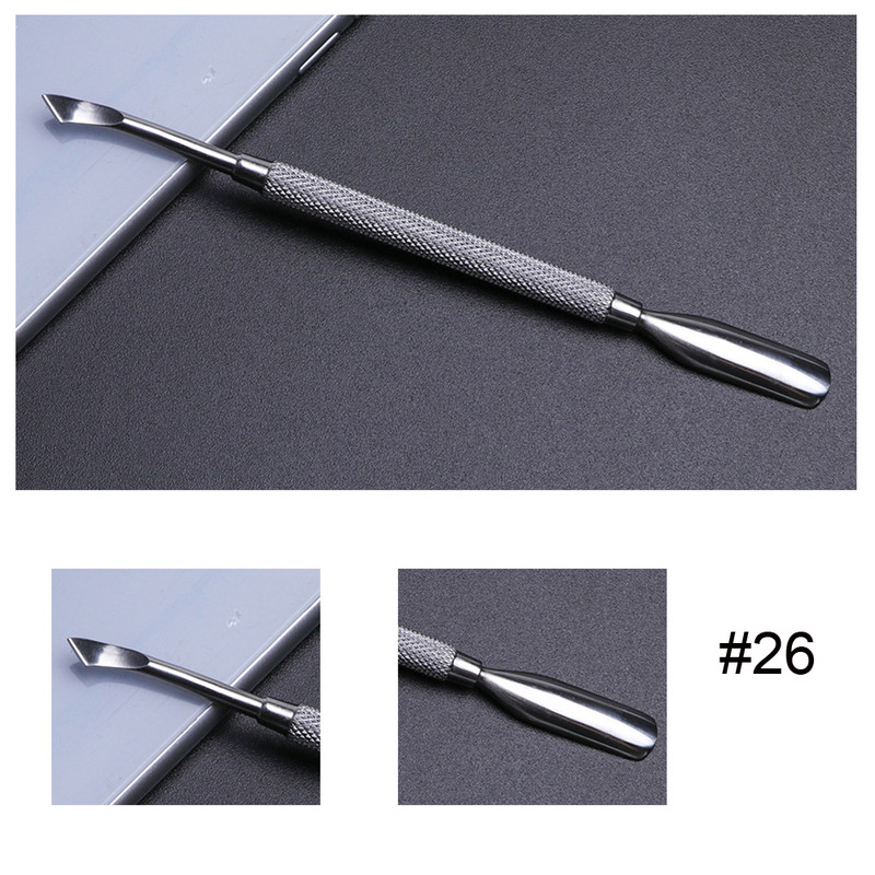 1kom Gusač zanoktica od nehrđajućeg čelika Dead Skin UV Gel Polish Remover Rezač 17 Tip Dvostrani alat za manikuru za nokte TRA17