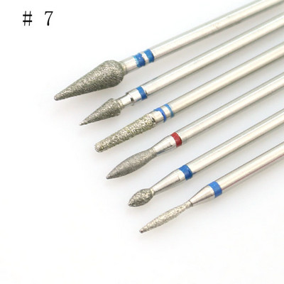 6 buc/set Burghiu pentru unghii Mașină electrică rotativă Bit de manichiură Freză Freză Cuticule pentru Manichiură Pedichiură Accesorii de artă Instrumente